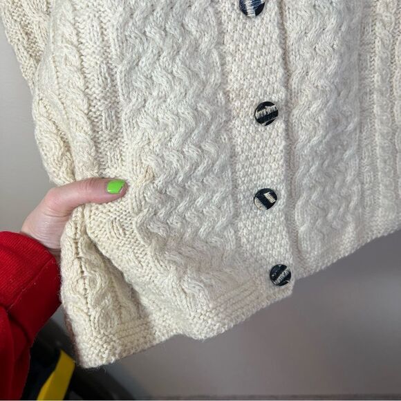 Cozy Cream Cable Knit Cardigan - Picture 9 of 14